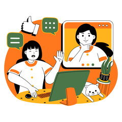teamwork on project discussion vector illustration