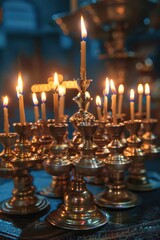 Fototapeta premium Candles on table