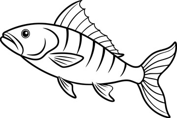 Climbing fish jumps icon vector vector art illustration