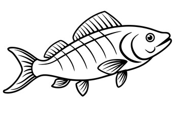 Climbing fish jumps icon vector vector art illustration