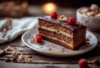 homemade baked dessert food plate table cake delicious indulgence sweet rustic wooden