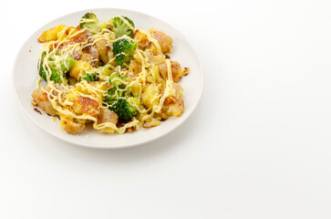 ベイクドポテトとブロッコリーのマヨネーズがけ