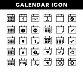 色々な　カレンダー　アイコン　