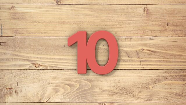 Funny Countdown with Colorful Wooden Number Puzzle in Stop Motion