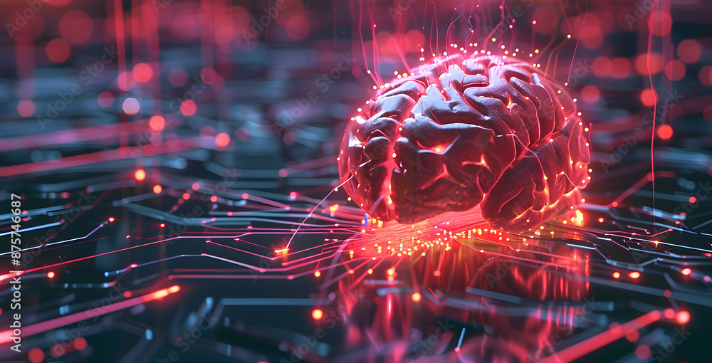 Poster neural circuit and electronic cyber brain in a quantum computing system, artificial intelligence tec