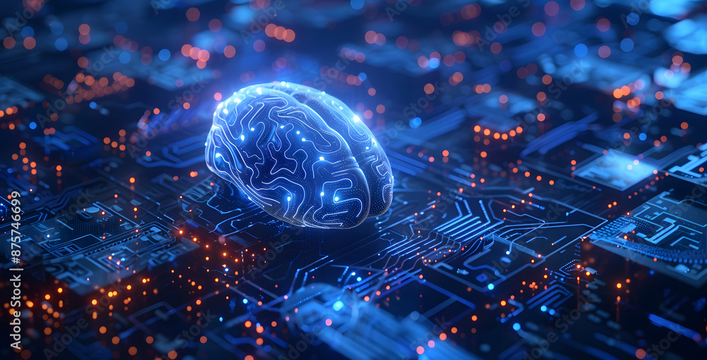 Poster neural circuit and electronic cyber brain in a quantum computing system, artificial intelligence tec