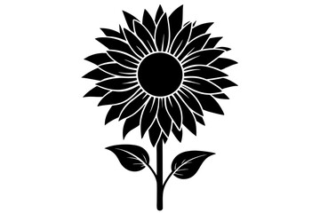  Sunflower icon silhouette vector art illustration