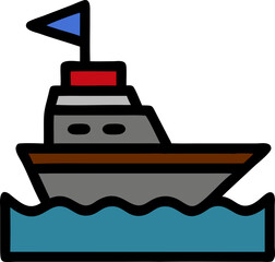 Fototapeta premium boat icon