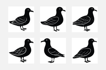 Seagal  vector silhouette set  