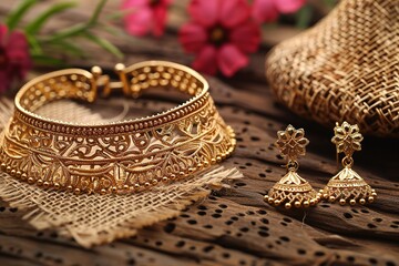Naklejka premium Gold Traditional Jewellery
