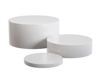 Modern white product stage display scene 3d podium png background of minimal geometric platform base or empty presentation round stand mockup and blank premium show pedestal soft clean floor concept