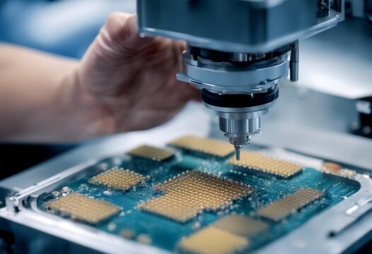 wafer pick part manufacturing place silicon semiconductor facil extracting computer fab from machine process attaching chip dies substrate using