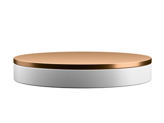 Luxury gold pedestal background stage podium with empty golden 3d product platform presentation display or modern premium cosmetic template stand and advertising backdrop studio round showcase scene.