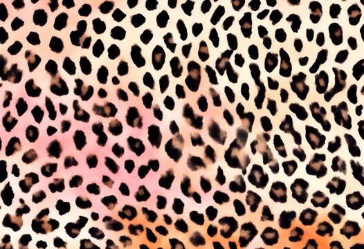watercolor fabric cheetah animal design clothes pattern leopard abstract pink skin 