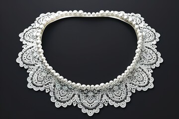 Illustration of a jewelry woman necklace with pearls