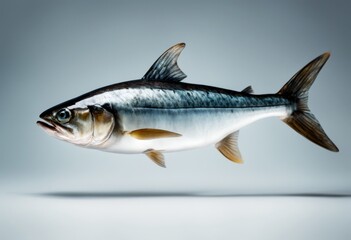 Obraz premium seafood fishing raw scomber white illustration fish scombrus olated realistic mackerel food fresh