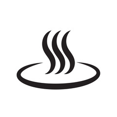 Onsen vector icon set in black  solid style. vector illustration. EPS 10/AI