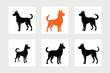 Dog logo icon vector illustration.