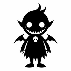 spooky Halloween black vector silhouette
