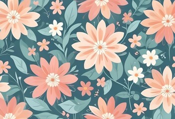 elegant flower and design, vector art 