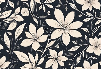 elegant flower and design, vector art 