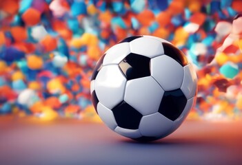 Obraz premium sport illustration abstract multi ball shapes soccer geometric color player fitness activity colourful shape many coloured artistic