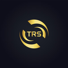 TRS logo. T R S design. White TRS letter. TRS, T R S letter logo design. T R S letter logo design in GOLD, GOLDEN LOGO, THREE, style. letter logo set in one artboard. T R S letter logo vector design.