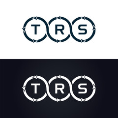 TRS logo. T R S design. White TRS letter. TRS, T R S letter logo design. T R S letter logo design in GOLD, GOLDEN LOGO, THREE, style. letter logo set in one artboard. T R S letter logo vector design.