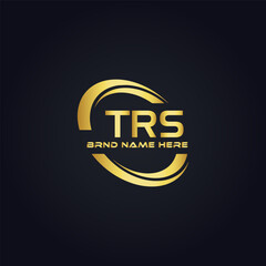 TRS logo. T R S design. White TRS letter. TRS, T R S letter logo design. T R S letter logo design in GOLD, GOLDEN LOGO, THREE, style. letter logo set in one artboard. T R S letter logo vector design.