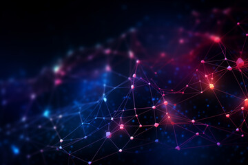 Abstract technology mesh digital line electronic network data innovation concept background.