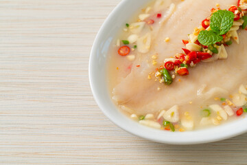 Steamed Fish in Spicy Lemon Sauce