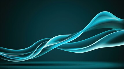 Fototapeta premium Vector illustration of bluegray fogsmoke on dark copy space background.