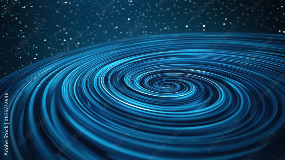 Poster abstract futuristic tech background featuring blue circular lines creates a modern and visually appe