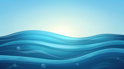 A stunning vector abstract background featuring blue water waves in the soothing embrace of the ocean.