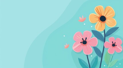 Modern floral design with abstract geometric patterns. Ecofriendly concept with organic shapes. Minimalistic vector illustration.