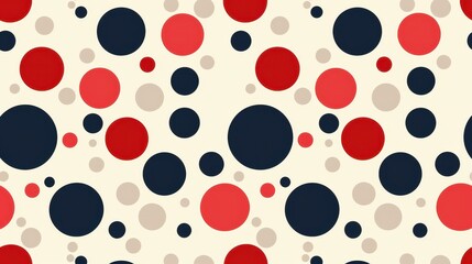 Modern geometric seamless pattern with circles in vector format.