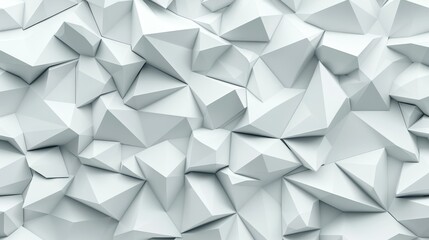 Abstract 3D white background with polygonal pattern for modern designs.