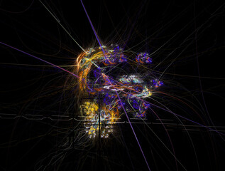 Imaginatory fractal abstract background Image