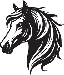 Horse Head Silhouette Vector icon