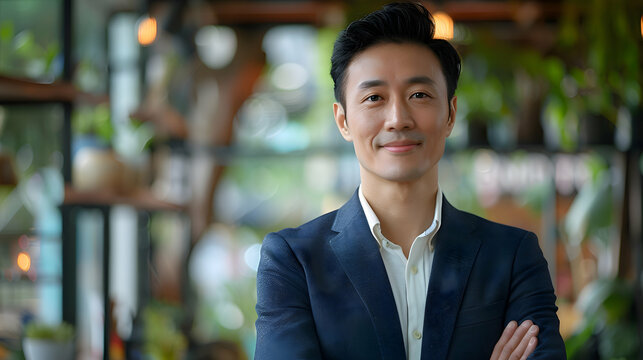 Business Consulting: A Chinese business consultant presenting comprehensive business solutions with interactive infographics and focus stacking for clarity, complemented by a bokeh background