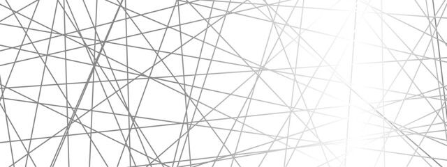 Gradient silver black random chaotic lines on transparent background.