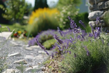 Purple Flowers in Garden