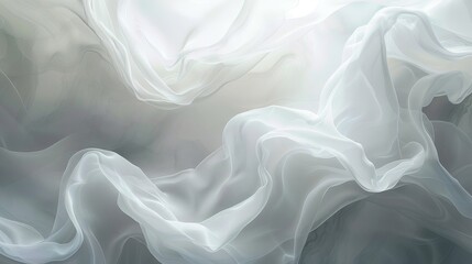 Obraz premium White Topaz Fabric Draped in Soft Light