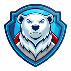  polar bear mascot, polar bear head, iceberg logo, polar logo, penguin logo, 