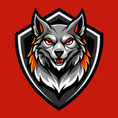  wolf head logo, wolf mascot, wolf howling logo, wolf face,