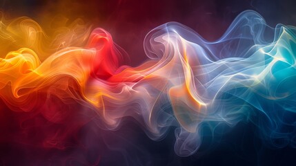Abstract Smoke Art with Vibrant Hues