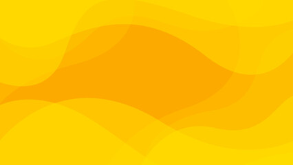 Bright yellow dynamic abstract background. Modern lemon orange color. Fresh template banner for web, pages, sales, events, holidays, parties, and falling. waving shapes with soft shadow