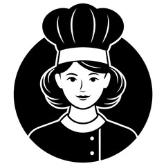 Shef mom logo icon vector art illustration 