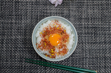 すきやきふりかけの卵かけご飯