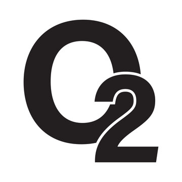 Oxygen O2 vector icon  in black  color. vector illustration. EPS 10/AI